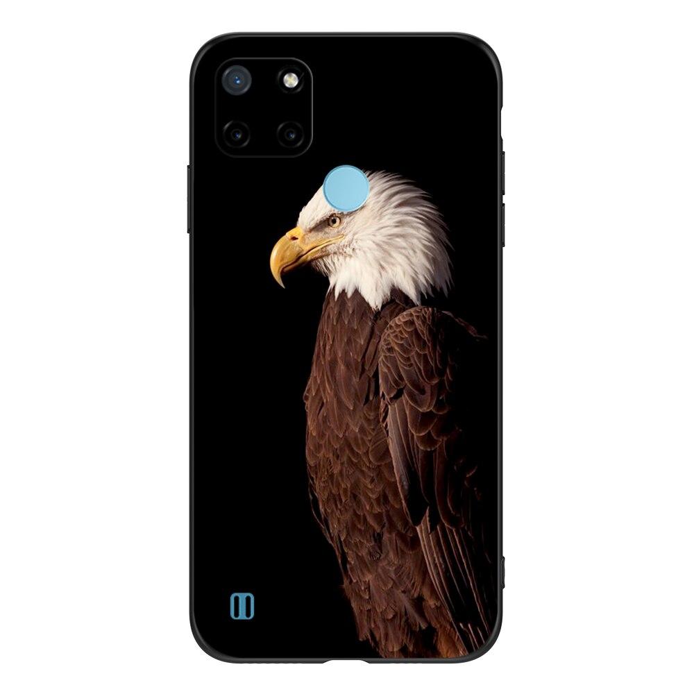 For Realme C21Y C25Y Case For OPPO Realme C21Y C25Y 4G Soft Case RMX3261 Coque 6.5inch Black Tpu Case Lion Wolf Tiger Dragon