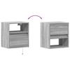 TV Wall Cabinets with LED Lighting 2 pcs Grey Sonoma 41 x 31 x 45 cm