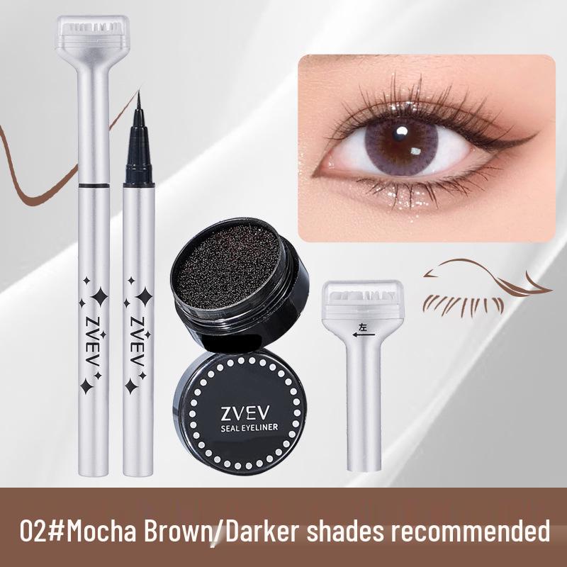 

ZVEV Штамп для ресниц и подводка для глаз дуо - Подходит для начинающих, Водостойкий, Потостойкий, Не размазывается. 0.5ml Eyeliner + 3ml Brow Gel