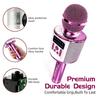 Wireless Karaoke Microphone with Speaker, RGB Light Sync, 5W Dual Speaker, 5 Voice Effects, 4 Modes, Bluetooth/AUX/TF, Party Home KTV Mic