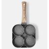 Non-stick Household Breakfast Frying Pan for Making Fried Eggs, Burgers, or Steaks with Four Holes.