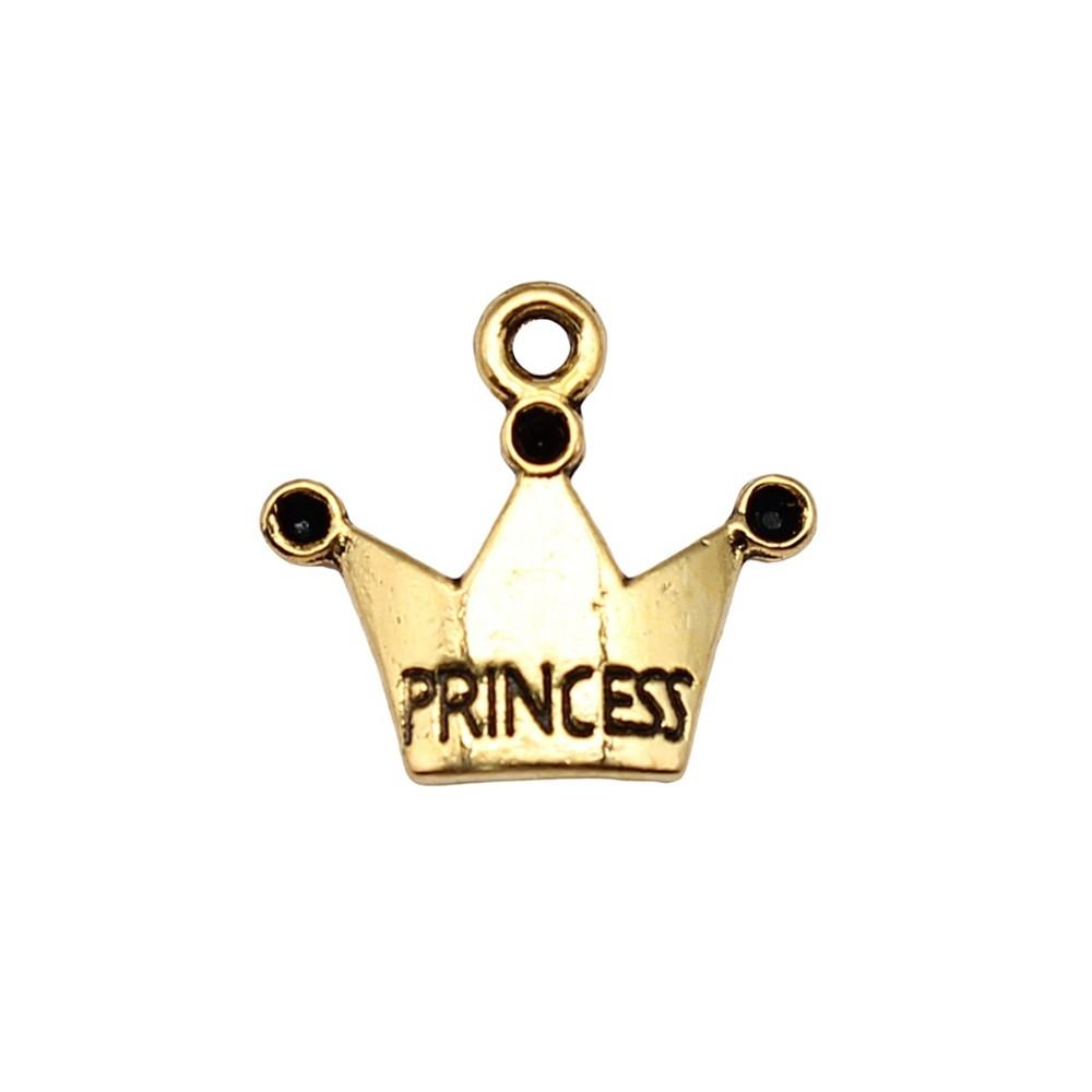 Crown Charms Multi Color Alloy Pendants For Royal Princess Jewelry Accessories