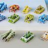 100Pcs/Set Kids 3D Puzzle Toy Number Animal Dinosaur Airplane Tank Spinning Top Cognition Jigsaw Assembly Educational Game Kit