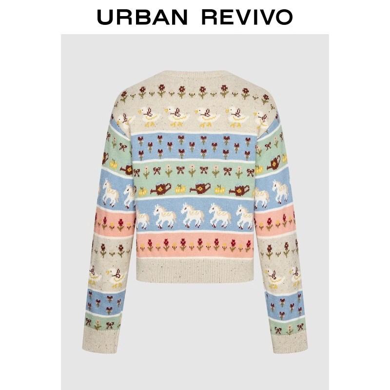 UR2025 Women's 3D Pattern Knit Sweater