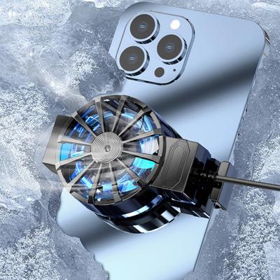 Handy-Rückseitenkühler Leise mit RGB-Licht Wärmeableitung Starker Wind 3-stufige Windanpassung Kühlerlüfter Handyzubehör
