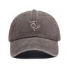 Customize Humorous Fun Figure Vintage Washed Cotton Baseball Cap Adjustable Distressed Trucker Hat For Men Women Creative Thinking Cap