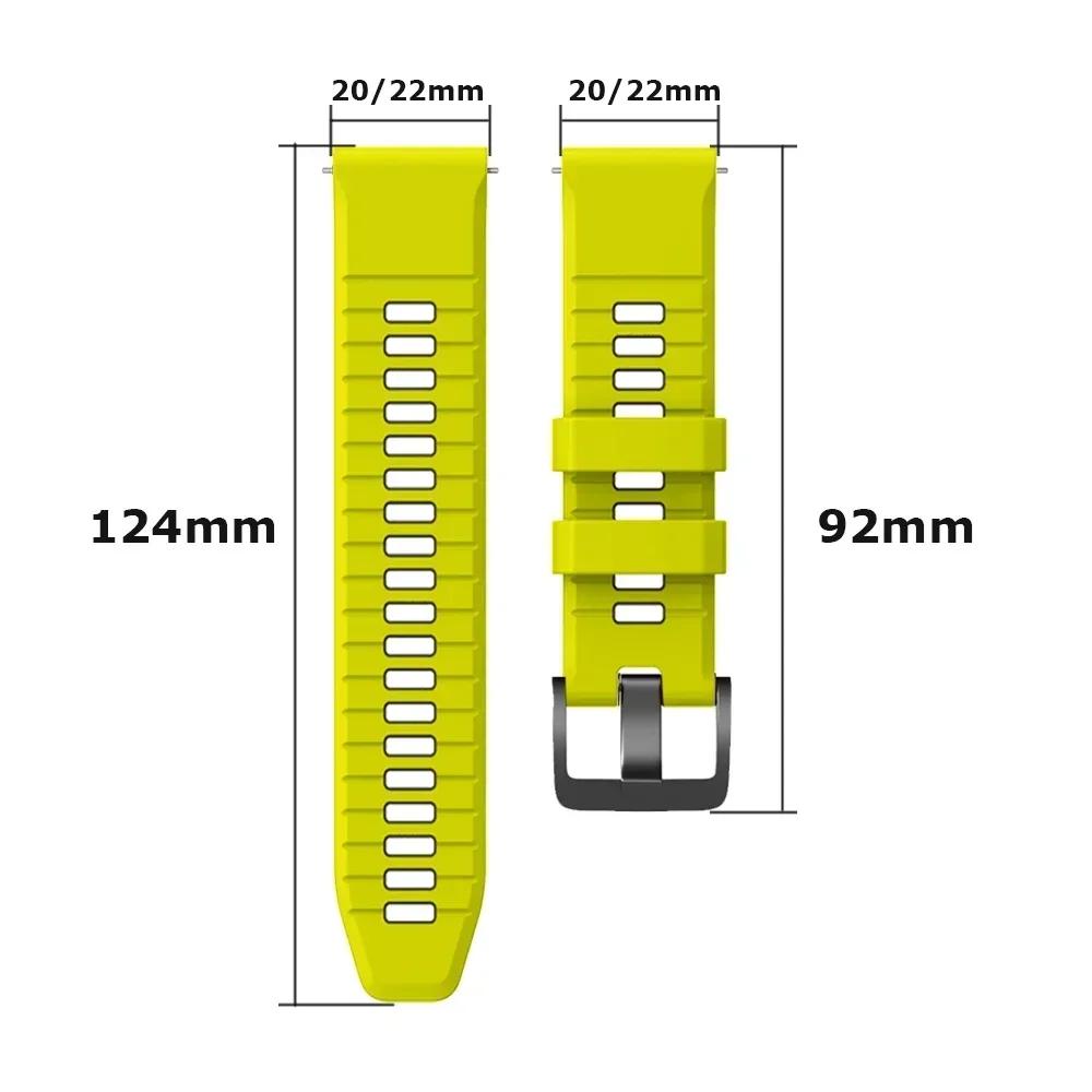 Silicone 20mm 22mm Strap For TicWatch Pro 3 Ultra GPS Soft Band For TicWatch GTH 2/GTX/GTW/E2/E3 Bracelet Sport Wristband Correa