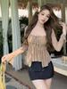 Korean Style 2026 Women's Flattering Slim Long Sleeve Swimsuit with Skirt and Sun Protection