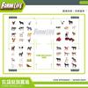 Simulation Poultry Animal World Famous Horse Set Farm Pasture Cub Farmer Scene Model Barrel Ornament Doll