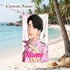 jinu Custom Name Printed Beach Towel Personalized Soft Towel For Swimming Beach Travel