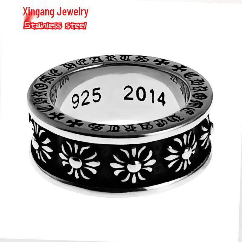 Titanium Steel Cross Ring for Men - European & American Hip Hop Style Jewelry