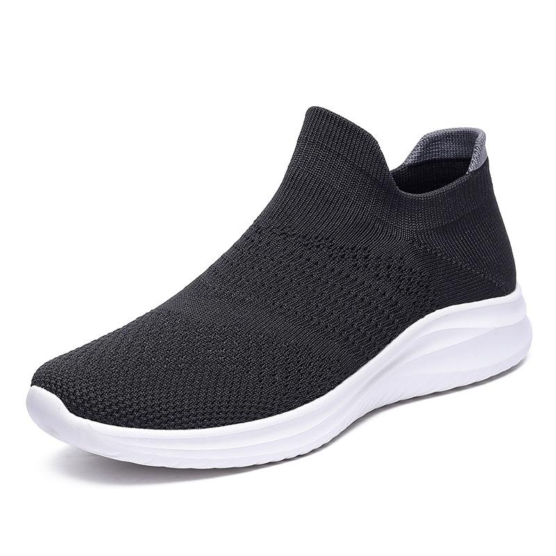 Herrenschuhe in großer Größe, Fliegenstrick-Mesh, sportliche Freizeitschuhe, bedecken die Füße, faule Socken-Schuhe, Paar, leichte Laufschuhe Damen