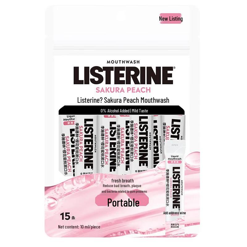 Listerine Sakura Peach Portable Mouthwash