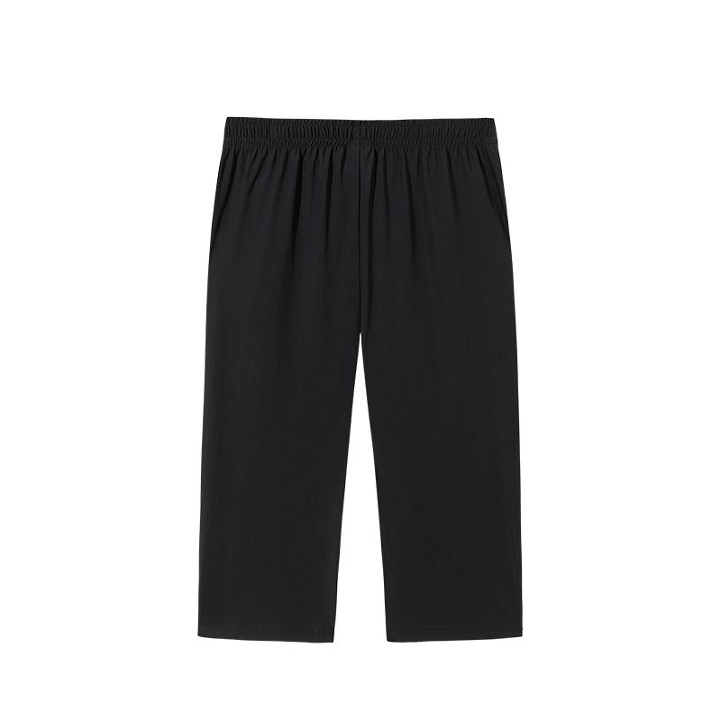 Anta Training Series Simple Versatile Comfortable Solid Color Mid Waist Sports Seven Point Casual Shorts Men shorts Black 152527335-1