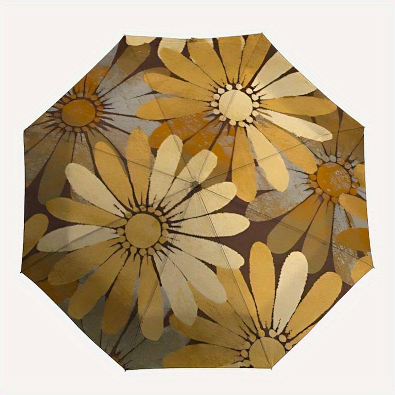 

1pc Floral Pattern Automatic Open/Close Umbrella, Ideal Fan Gift for Birthday, Christmas, Trendy Fashion yy250828049