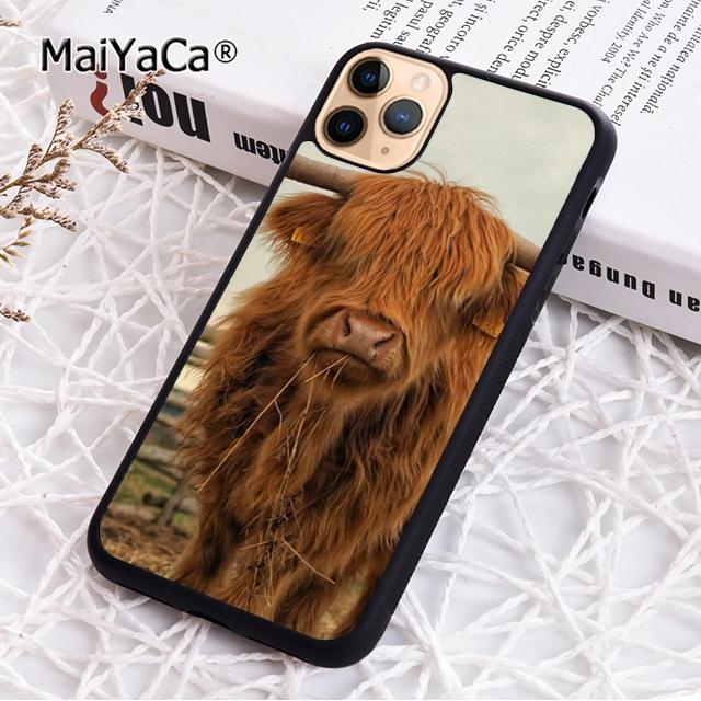 Süße Hochlandkuh Handyhülle Für iPhone 17 Air 16 pro max 15 14 plus 12 13 Hülle Cover coque