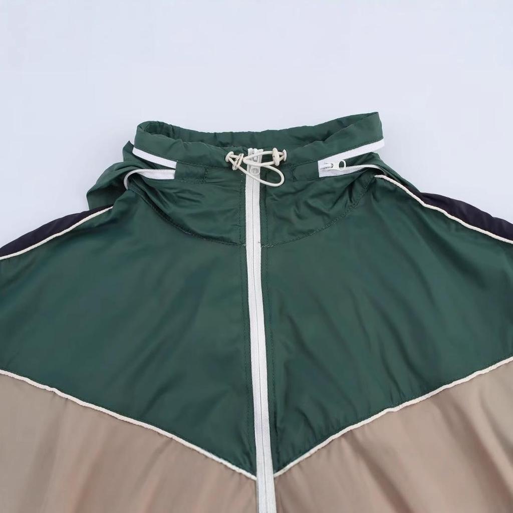 Spring 2025 Women's Color Block Trim Jacket & Long Pants Set - European & American Style Fashion