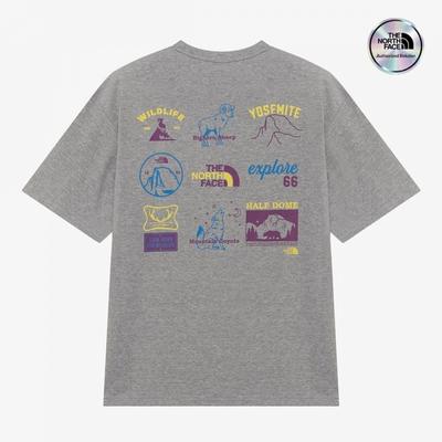The North Face Nt7ur06l White Label Adventure Short Sleeve Round Tee Melange Gre