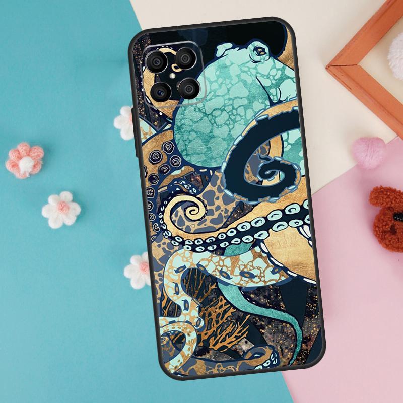 Marine Life Ocean Octopus Case For Honor 200 Pro 50 70 90 Lite X9a X8a X8 X9 X8b X9c X9b Honor Magic 7 5 6 Pro Cover