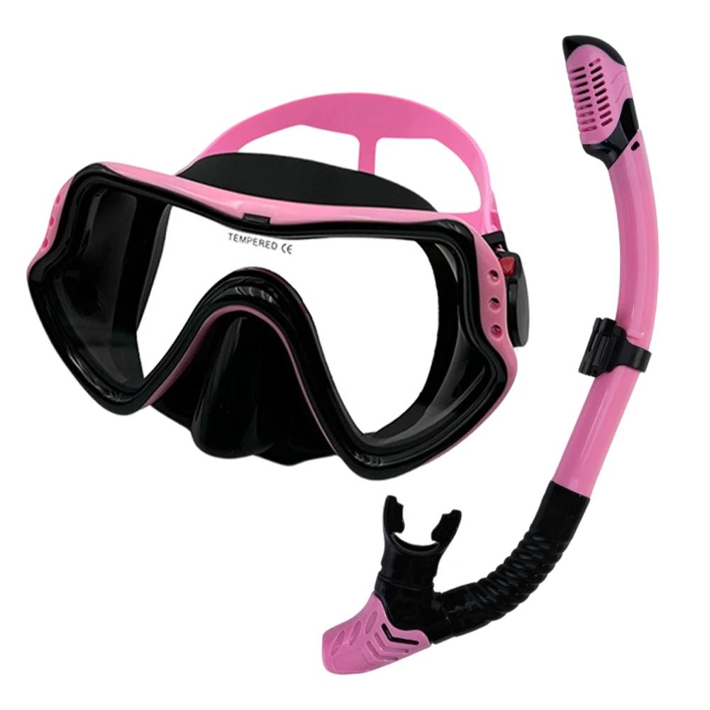 1Set Professional Snorkel Diving Mask Snorkels Goggles Glasses Diving Goggles Swimming Tube Set Snorkel Mask Adult Unisex