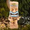 Totem Statues Solar Light,Solar Powered Light Garden Totem Decor Figurines Ornament Tiki Statue Decoration for Outdoor Patio Balcony Yard Lawn Orname