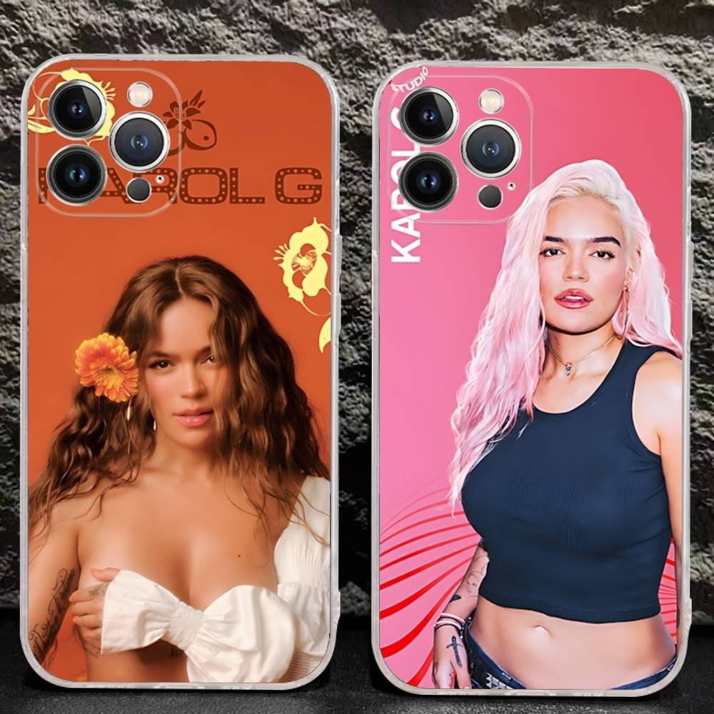 Singer K-Karol G For IPhone 17 16 15 14 13 12 Mini 11 Pro Max Transparent Case