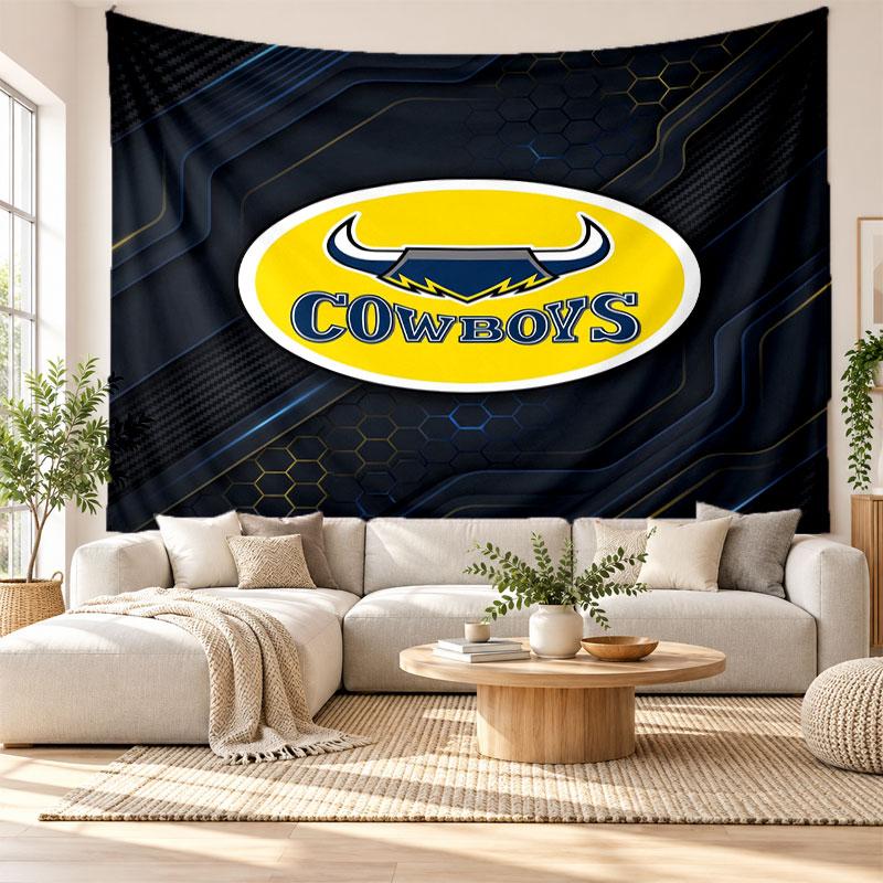 North Queensland Cowboys Wall Tapestry, Soft Fabric Wall Hanging, Decorative Backdrop For Bedroom Home Wall Art