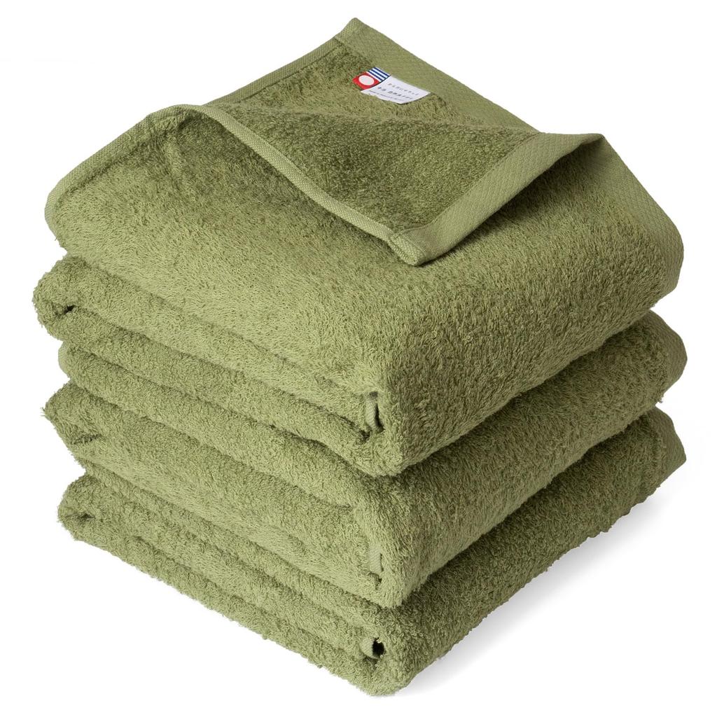 OruTa Imabari Towel Bath Towel Made In Khaki 3-Piece Set Thin, Quick-Drying, Compact, Japan, Natural, Gym/Bath Goods, 65x120cm, 100% Cotton,