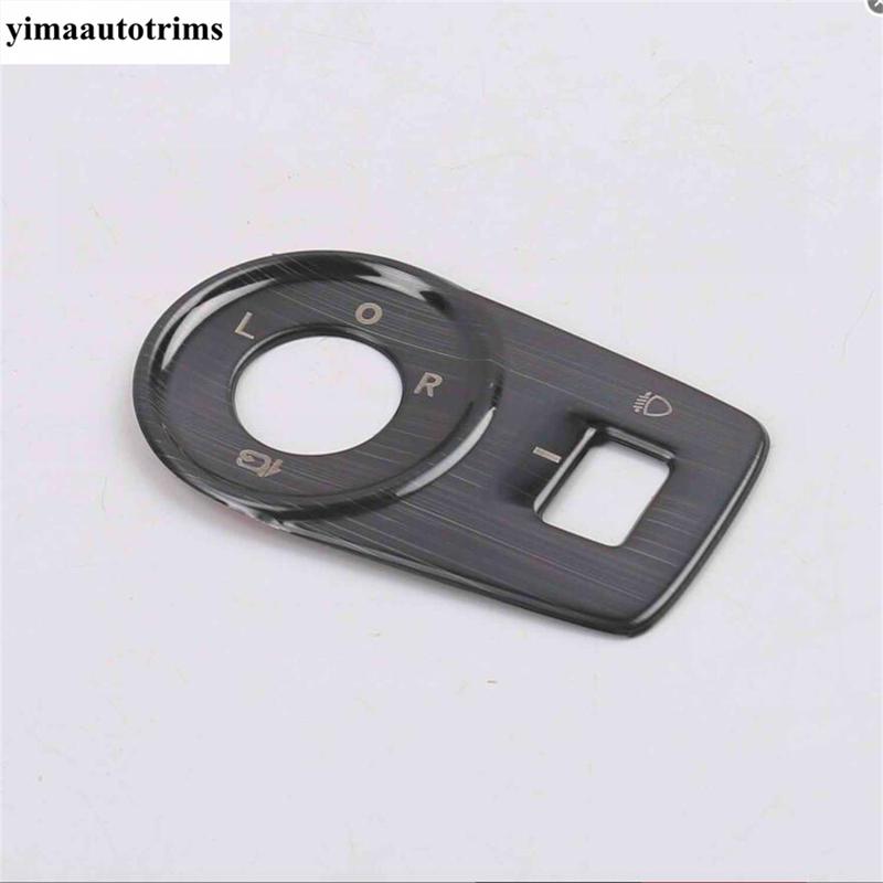 Car Head Lamp Light Switch Adjust Knob Panel Control Frame Cover Trim For MG 5 MG5    Silver Interior Accessories