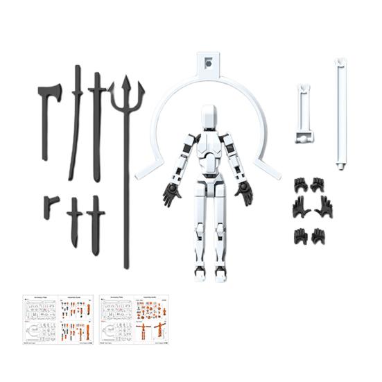 

Набор 3D-фигурок с подвижными суставами, напечатанный на 3D-принтере, сборный манекен, полноразмерный робот, игровые фигурки белый