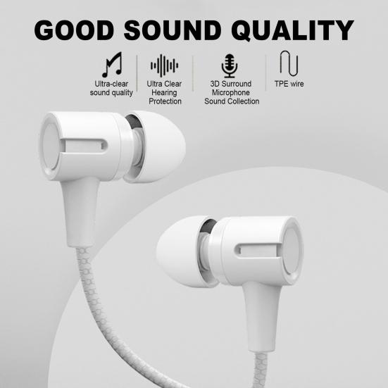 Kabel-Kopfhörer Macaron In-Ear Stereo Surround mit Mikrofon 3,5mm Bassstark Kabel-Handy-Headset Handy-Zubehör