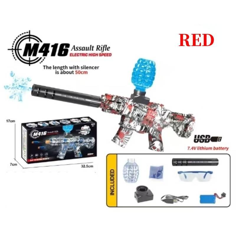 

Blasters Ball Gel M416 Electric Shooting Toy Outdoor Sports Team Fighting Games 416 Red
