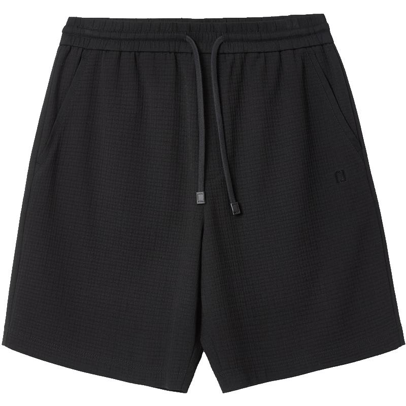 JACK&JONES Men's Embroidered Drawstring Waist Casual Shorts