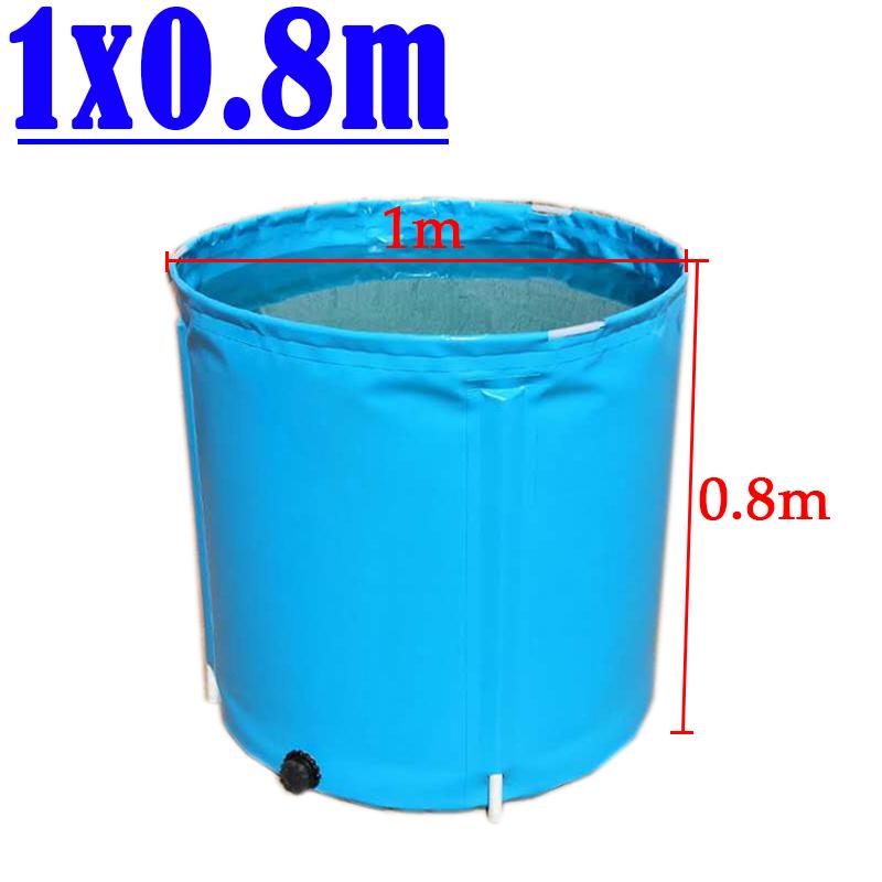 Outdoor Bathtub Thicken PVC Canvas Fish Tank Movable Circular Children's Swimming Pool Foldable Fish Fry Breeding Water Tank