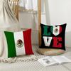 Mexico Mex Flag Cushion Cover Eco-Friendly Odorless Healthy Pillowcase Soft & Comfortable Kid-Safe No Filling