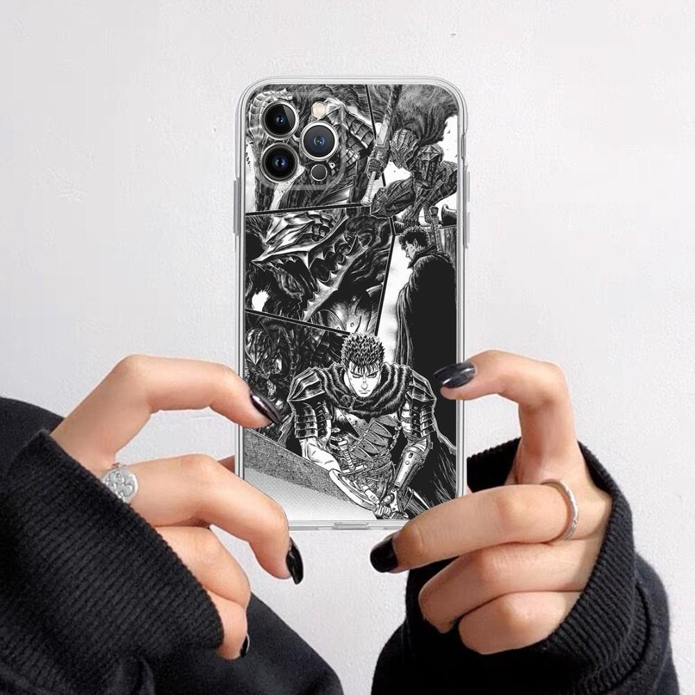 Berserk Comics Anime Phone Case For iPhone 15 14 11 12 13 Mini Pro XS Max Cover 6 7 8 Plus X XR SE 2020 Funda Shell
