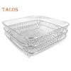 1 Set Stainless Steel Dehydrator Rack Three-layers Stackable Square Dishwasher Safe Roasting Steamer Rack Kitchen Fryer Accessories