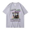 Ja, ich bin ADHS Meme Grafik T-Shirt Herren Damen Waschbär Opossum Retro Kurzarm Übergroß Baumwolle Lässig Cool T-Shirt Streetwear