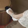 Fashion New French Retro Horse Street Buckle Square Head Shallow Mouth Thick Heel Mary Jane Women's Single Shoes In Autumn 2024