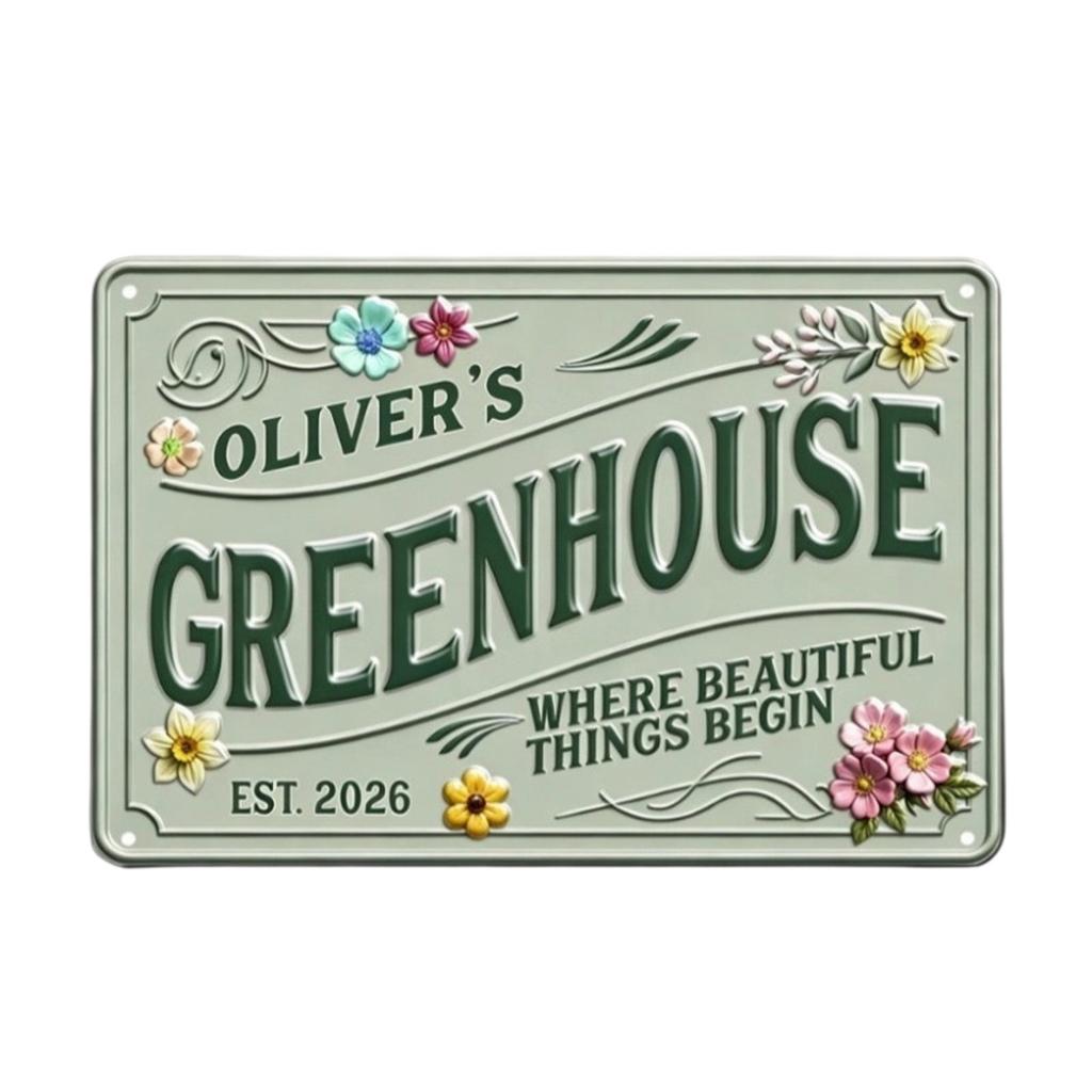 Garden Greenhouse Decorative Sign for Outdoor Indoor Wall
