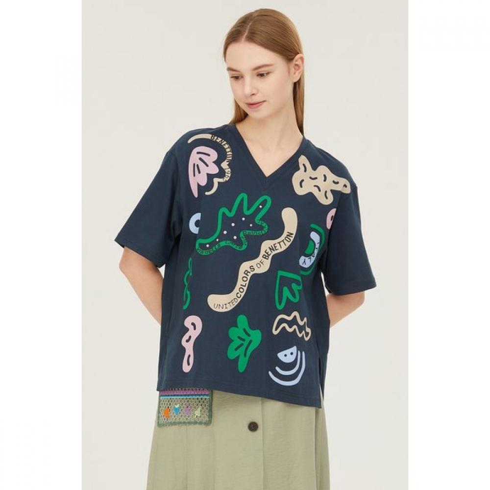BeneTTon PrinT T shirT baTs91431