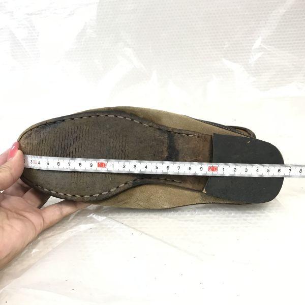 Italy COACH Suede Leather Clog Sandal 7.5 Men 25.5 Brown Slip On Loafer(USED)