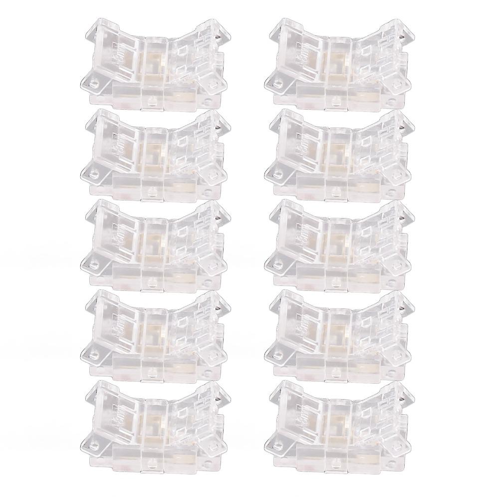 10pcs 8mm COB LED Strip Connector Transparent Strip To Wire Connector  For School