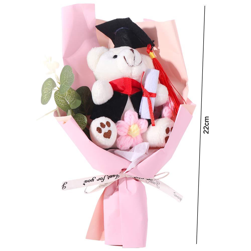 Graduation Season Little Bear Crochet Bouquet Mini Bear Bouquet  School Graduate Gifts