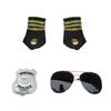 Adult Police Hat Octagonal Flat Top Hat Role Play Fun Props U.S. Police Hat Uniform Accessory Halloween Mardi Gras Party