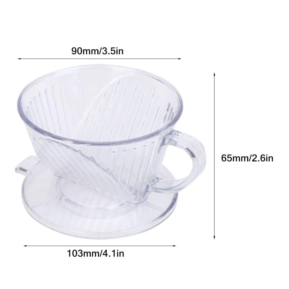 Small Size Coffee Dripper Transparent Reusable Filter Cup Reusable Cone Coffee Cup  Manual Brewing