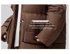 Women's Mid-Length Hooded Down Coat - Korean Style, Plus-Size, Thick Winter Outerwear