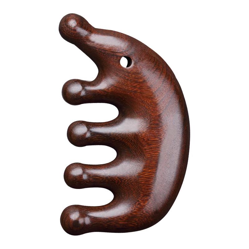 Portable Golden Sandalwood Scalp Meridian Massage Comb