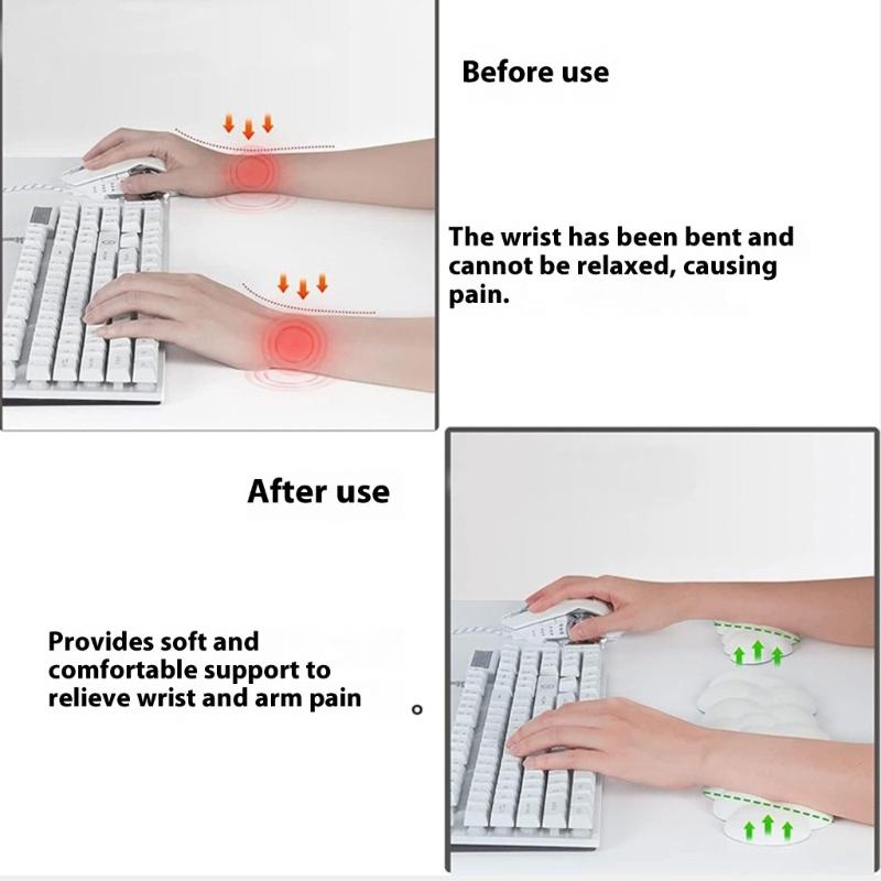 Cloud Wrist Rest for Computer Keypad Arm Wrist Rest Base Extended Rest Ergonomic Memory Foam for Keypad Mouse Typing