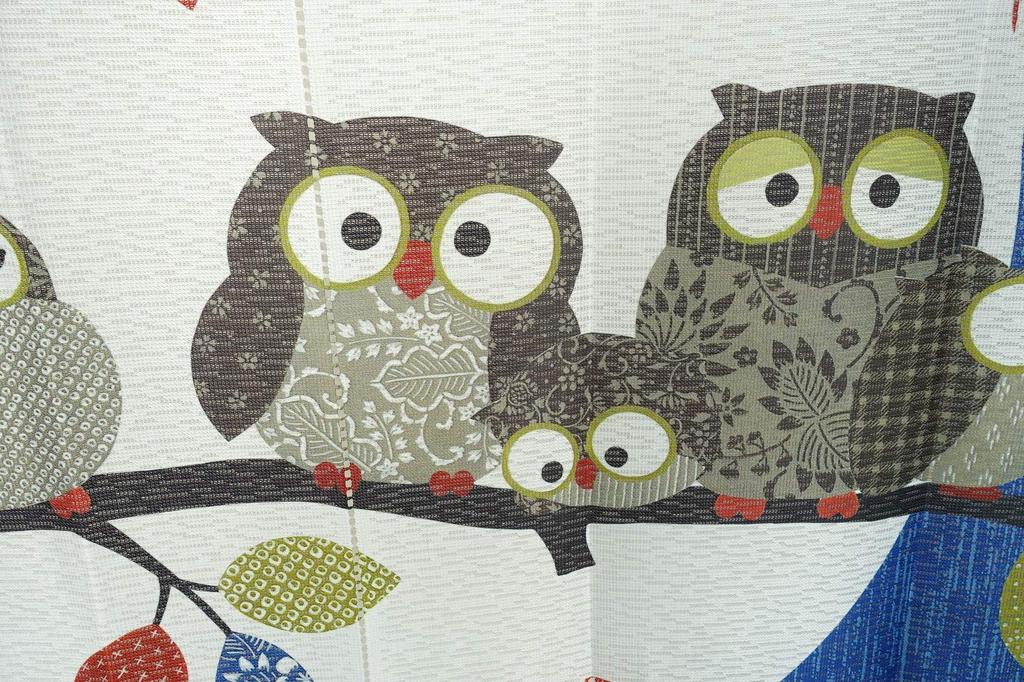 Arie Noren Room long stylish owl Japanese approximately 82cm wide x 150cm 727239 (Japanese curtain) - divider/screen, flame-retardant, size, design,
